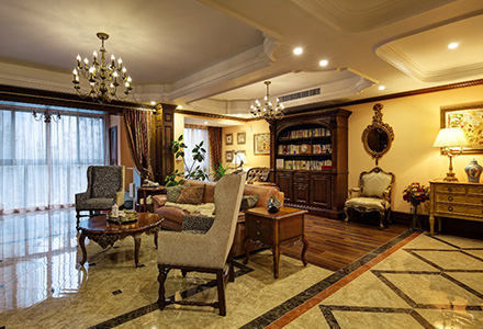 北京遠洋天著(zhù)春秋美式風(fēng)格別墅裝修設計